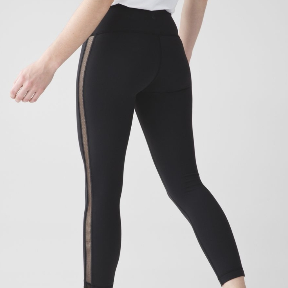 Lululemon high times Pant Wing Mesh full on Luon black - Picture 2 of 7